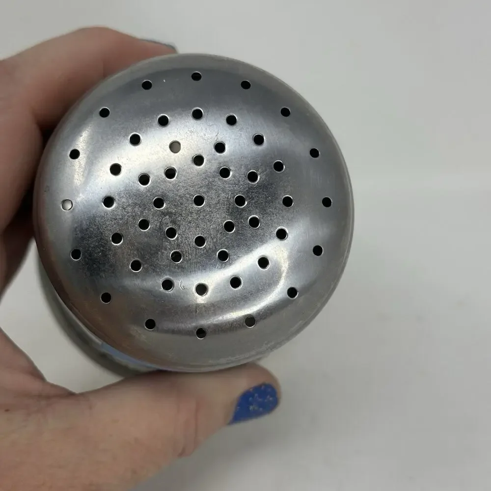 TALA Metal Sugar Shaker. 1960's Retro Design Cakes/Cupcakes/Drinks/Cocoa. BLUE